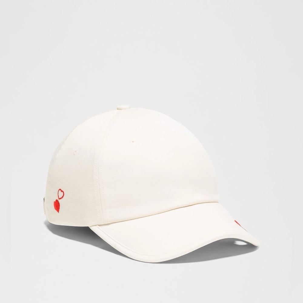 Lululemon Athletica Cream Baseball Hat With Heart Cutout